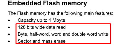 MCU Flash sizes